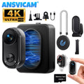ANSVICAM 4K30FPS Mini Body Action Camera POV Vlogging Camera 6-axis Stabilization with Charging Case Magnetic Wearable Thumb Cam