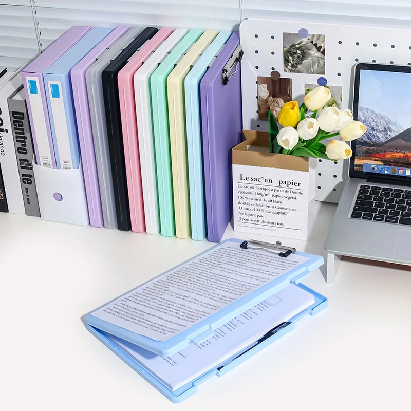 1pc A4 Writing Board File Box, 2-in-1 A4 Document and Photo Multifunctional Storage Box, Portable Organization Tool for Office