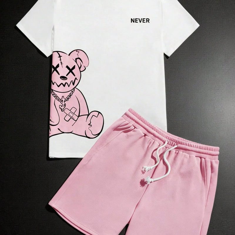 Summer Men's Suit with Bear Print Breathable Lightweight | SAMAG