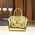 Simple casual metal lock tote 2026 new versatile large-capacity Boston bag