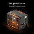 3 In 1 120W GaN Charger USB Type C Fast Charging Phone Charger Adapter With Retractable USB C Cable Wall Plug For iPhone Huawei