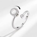 VENTFILLE 925 Sterling Silver Sunflower Diamond Zircon Rotatable Ring For Women Gift Relieve Stress Ring Jewelry Wholesale