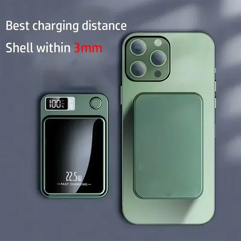 Lenovo 500000mAh Magnetic Wireless Power Bank Portable Fast Charger For Magsafe Auxiliary Battery For Xiaomi Huawei iphone