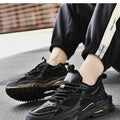 High-quality Large-sized Round-toed Thick-soled Height-increasing Shock-absorbing and Low-top New Casual Sports Shoes