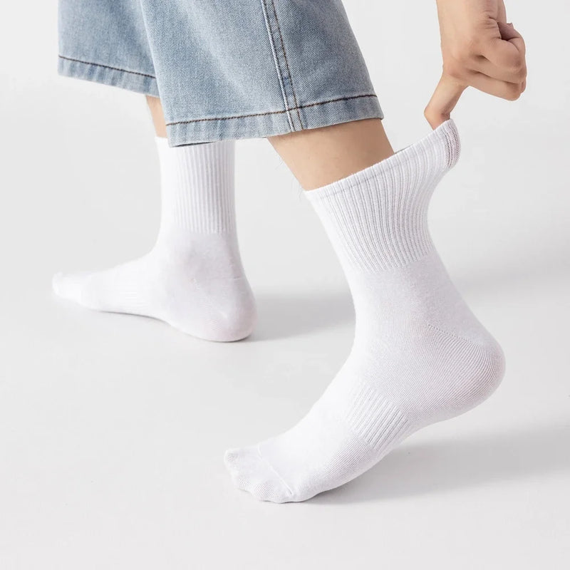 6 Pairs Plus Size EUR45-50 Men Socks Cotton Ankle Black | SAMAG
