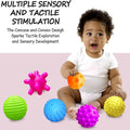 Soft Sensory Balls for Babies 6-12 Months, BPA Free Massage & Teething Toy Set, 6 Pack Montessori Infant Gifts