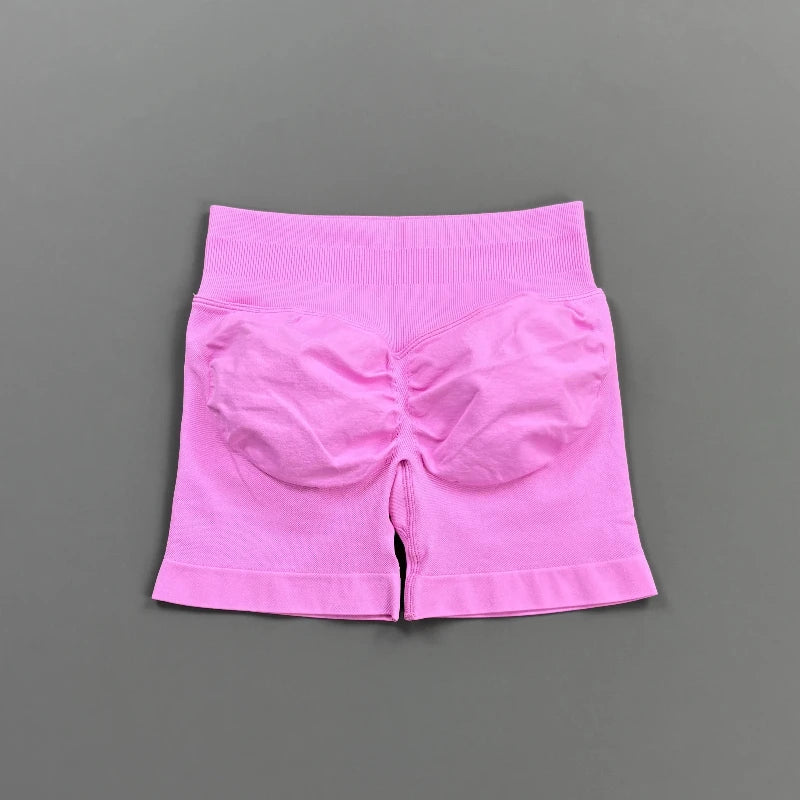 HISTELLO Impact Shorts 4.5" Women Fitness Sports Biker Shorts Low Waist Gym Short Workout Scrunch Butt Yoga Seamless Leggings