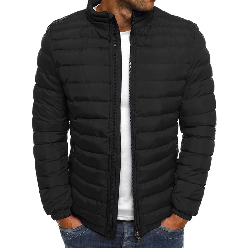 Winter Puffer Jacket Men's Stand Collar Warm Parka Coat Street Fashion Casual Lightweight Overcoat Men's Clothes Male Streetwear