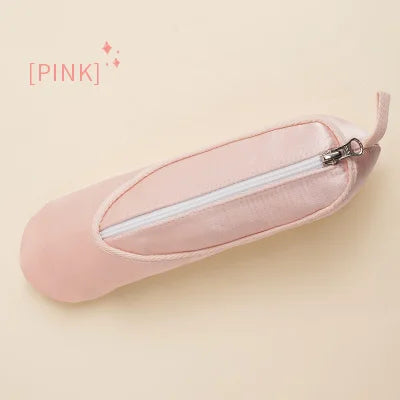 Satin Ballet Pointe Shoe Pencil Case Ballet Shoes Creative Design Girl Heart Makeup Bag Dance Accessory Ballet Gifts