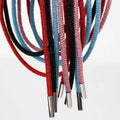 Colorful Shiny Shoestrings Sneakers Luxury Crystal Rhinestone Rainbow Diamond Shoelaces Round Clothes Bags Belt Shoe Accessories