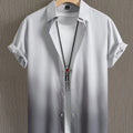 Hawaiian Men's Short Sleeved Shirt with Summer Gradient | SAMAG