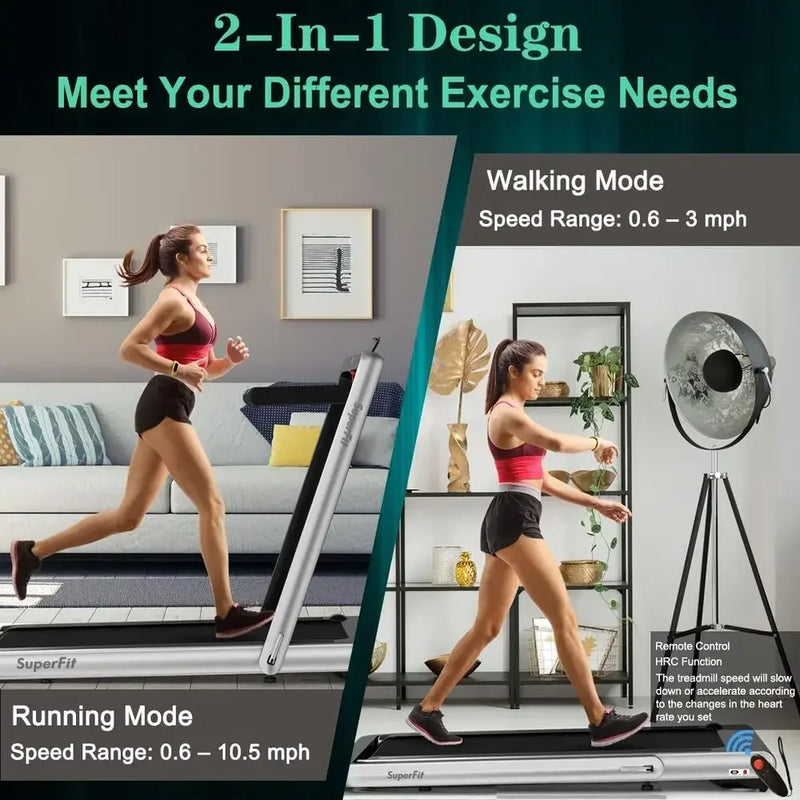 Dual-Purpose Desk Treadmill with 4.75HP Motor, App | SAMAG