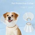Plastic Cat Recovery Collar Adjustable Anti-bite Pet Protective Collar Transparent Waterproof Anti-licking Collar Pet Recovery