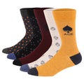 5 Pairs Men's Dress Socks Plus Large Size， Combed Cotton | SAMAG