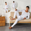 Men's thermal underwear set knitted cotton slim-fitting long johns men's underwear simple solid color XBT-81201