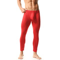 Men Long John Tight Pants Underwear Lace Breathable Elastic Hip Soft Sexy Underpants Lingerie Hombre