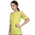 Summer Fashion Women Blouses & Shirts Hollow Out Sleeve Slash Neck Chiffon Blouse Plus Size