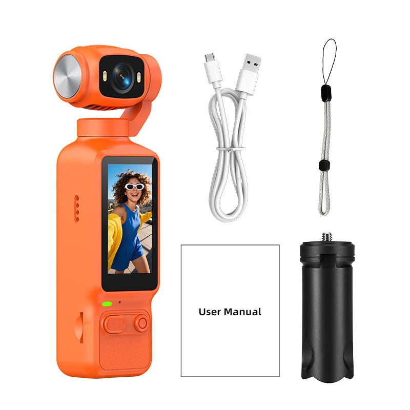 Ourlife 4K Action Camera 180° Rotatable For YouTube Vlog Video Recording Record Life Handheld 1.97 Inch Screen Sports Camera