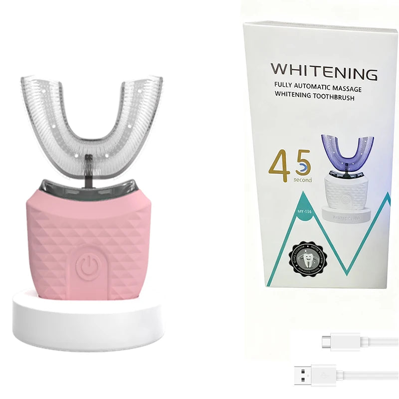 Professinal Portable 360 Degree U Shape Sonic Toothbrush Oral Cleansing Brush Sonic Automatic Electric Toothbrush