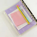 10Pcs  A5 A6 A7 Binder Pocket Binder Zipper Folders for 6 Ring Notebook Divider Page Waterproof PVC Leaf Document Filing Bag