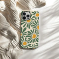 Retro Daisy Floral Summer Trendy Phone Case for iPhone 16 15 14 13 12 11 Pro Max XS XR XSMax 6 7 8 Plus Glossy HD Hard PC Cover