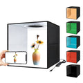 LED Photo Studio Light Box Kit 12"x12" with 120pcs LEDs 6 Backdrops for Photography Portable Dimmable Versatile