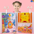 Portfolio Binder Folder A3 A4 A5 Document Organizer Art Drawing Paper Folder 4-Ring Binder PVC Pocket File Folder For Documents