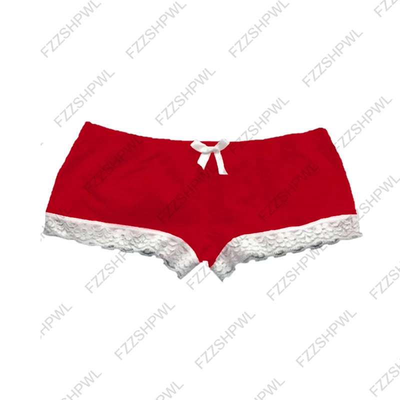Y2K Sexy Shorts Punk Harajuku vintage Gothic Emo Girls Womens Bottoms Fairytale Aesthetic Elegant Lace Cute Bow Pink Mini Shorts