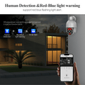 Techage H.265 8MP 36CH Dual Lens POE Camera Kit Humanoid Auto Traking Smart AI 8X Zoom PTZ POE Survillance Kit E-mail Alert P2P