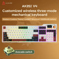Ajazz AK35I V3/V4 MAX Tri-mode Wired Bluetooth Wireless Gaming Keyboard Gasket Full Key Hot Swap 104 Keys Customized Keyboard