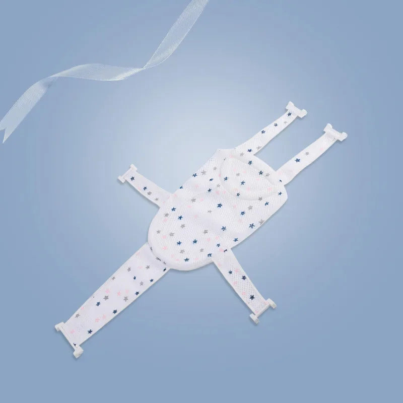 Adjustable Anti-Slip Bathing Mat for Babies Child-Friendly Sitting and Lying Bath Net Baby Bathing Stand Floating Pad