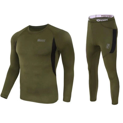 Winter new thermal underwear men sets compression fleece | SAMAG