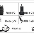 Retevis RT622 Mini Walkie Talkie 2pcs PMR446 Portable Two-way Radio PTT Walkie talkies Communication Radio for Restaurant Hotel