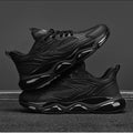Men's Sports Shoes Trendy Flat Heel Low-top Soft-soled Round Toe Lace-up Large Size New High-quality Solid Color Running Shoes