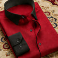 FGKKS Men Tuxedo Shirt Western Luxury Long Sleeve Smart | SAMAG