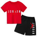 Summer Brand Letter Print Short Sleeve Kid T - shirt+shorts - View 5 | SAMAG