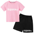 Kids Summer Casual Letter Print Breathable Tees+Short | SAMAG