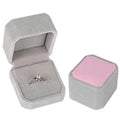 Huitan Velvet Box for Rings/Earrings/Necklaces/Bracelets Simple Classic Engagement Wedding Packaging - Visuel 12 | SAMAG