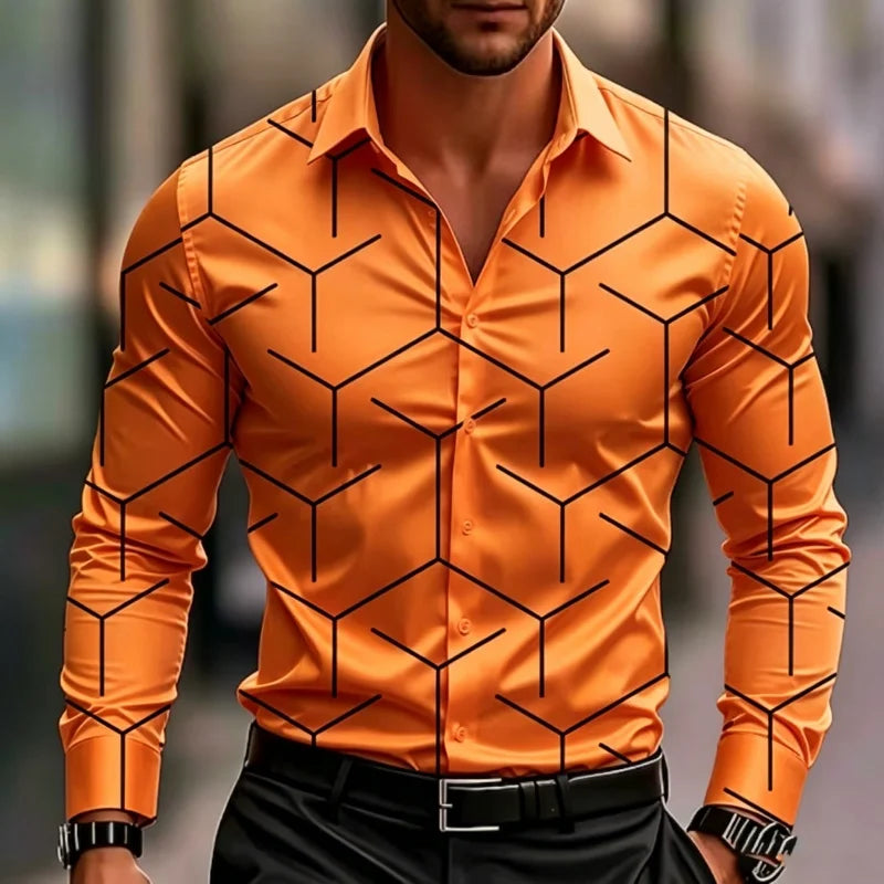 European American Trendy Men Geometric Branch Line | SAMAG
