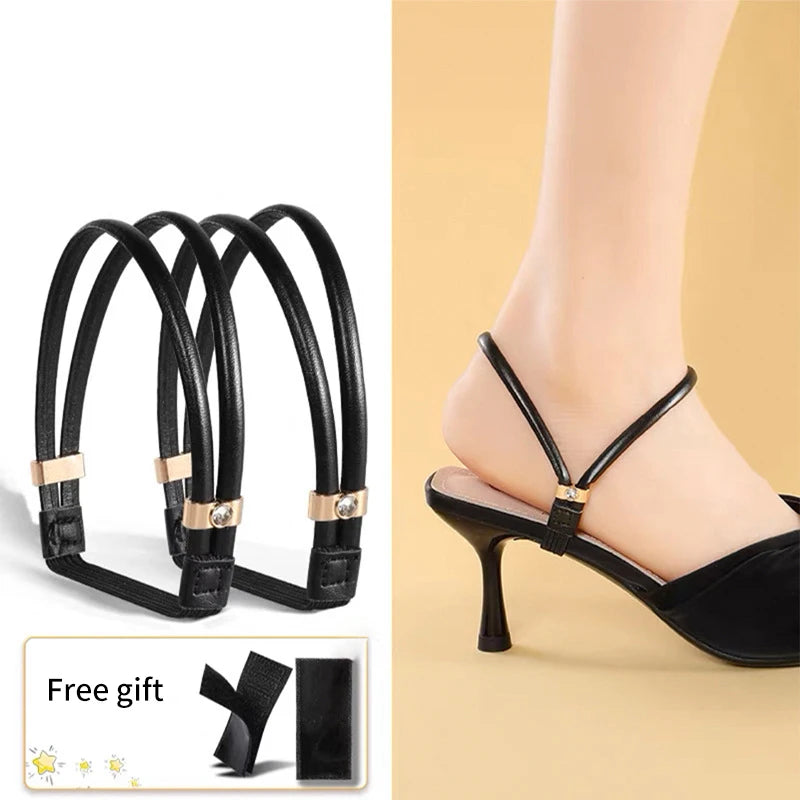 Ankle Holding Loose Anti-skid Bundle Laces Tie Straps Band Women Rhinestone Shoelaces Free Triangle Bundle High Heels Shoe Belt