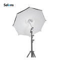 Selens 2pcs 84cm/33" Reflective Umbrella Softbox Black&Silver Lighting 2-in-1 kit for Photo Studio Photographic Light Adjustment