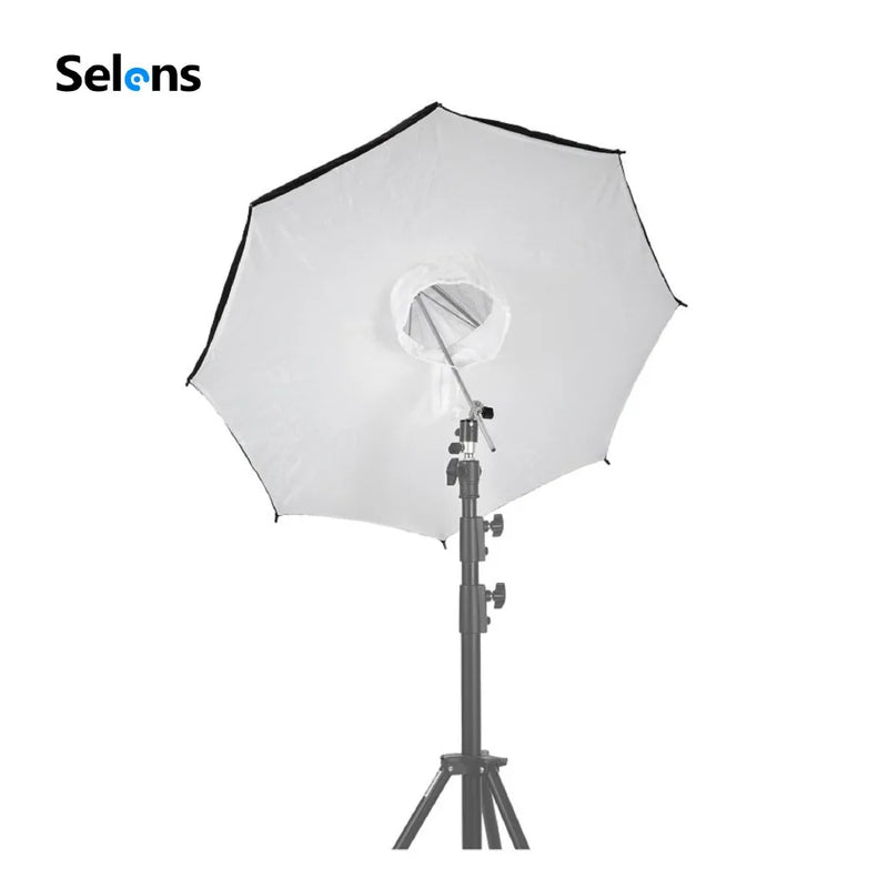 Selens 2pcs 84cm/33" Reflective Umbrella Softbox Black&Silver Lighting 2-in-1 kit for Photo Studio Photographic Light Adjustment