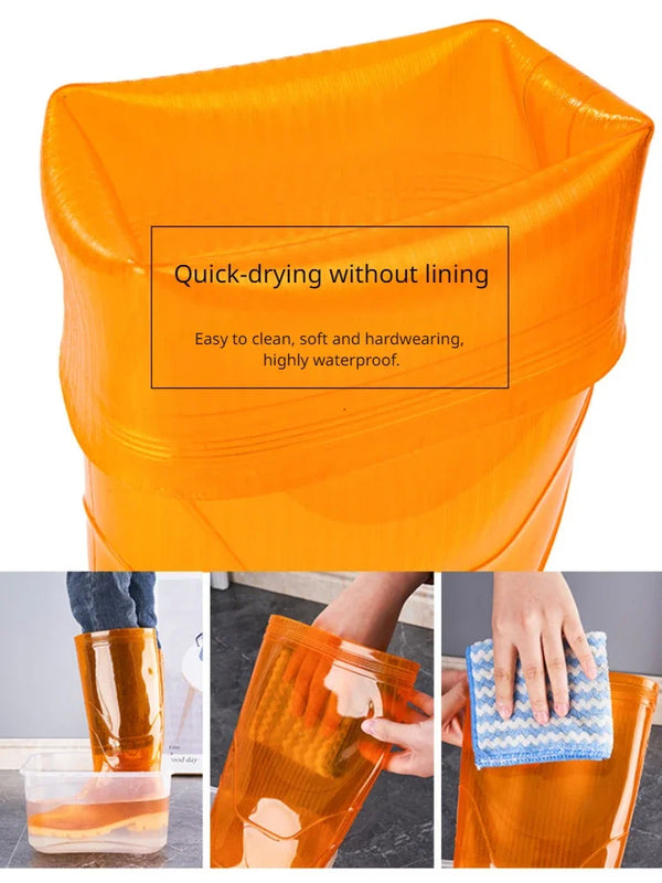 47 Size Fisherman Speed Dry Kitchen Rain Boots Rain Shoes Without Lining  Men's Labour Gum Shoes Anti-Odour Non-Slip Water Shoes