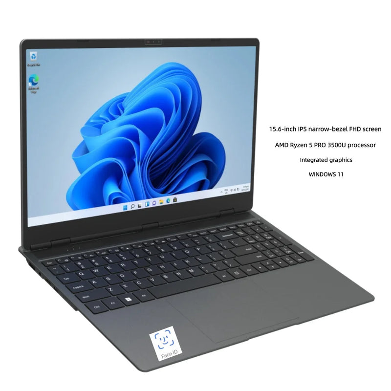 15.6Inch Ultra-Thin 32GB Ram 128G-1TB SSD Amd Ryzen 5 3500U 2.1Ghz Integrated graphics Windows 11Pro Version Fast Charge Laptop