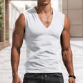 Men's vest V-neck vest solid color casual breathable slim sleeveless T-shirt men's wholesale