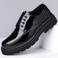 2025 Autumn Patent Leather Men's Business Formal Tie-Up Shoes Safety Professional Bata Breathable Men's Shoes botas para hombre