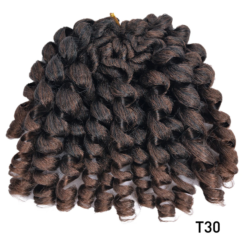 Ombre Braiding Hair Jumpy Wand Curl Crochet Braids Synthetic Crochet Hair Extension for Black Women Jamaican Bounce Curly Hair
