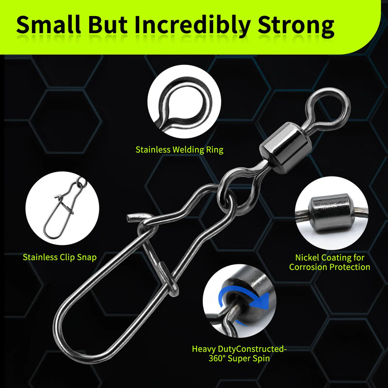 Duo - Lock Snap Swivels 50~ Fishing Stainless Brass - View 2 | SAMAG