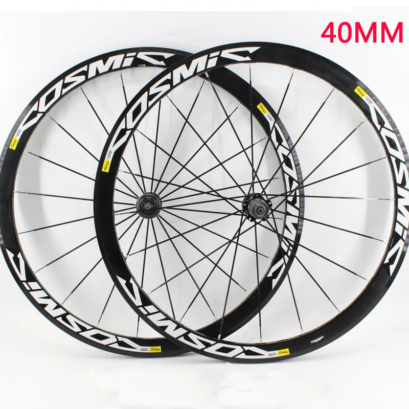 Newest 700C 40mm Road bike 6061 Aluminum alloy bicycle wheelset clincher rim Thru Axle center lock Disc brake hub for 8/9/10/11S