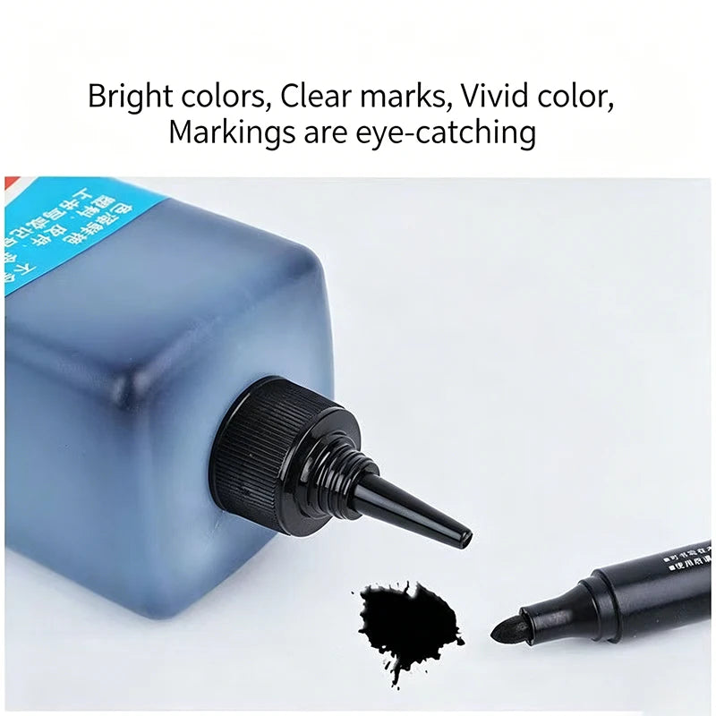 500ml Jumbo Marker Refill Ink – Black/Red/Blue, Oil-Based Waterproof, Large Capacity for Office School Factory Warehouse Marking